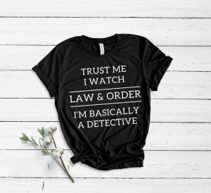 black law and order tee